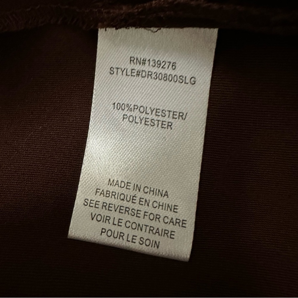 DR2 Daniel Rainn Long Woven Open Belted Trench Coat Chestnut Nordstrom Womens L - Picture 13 of 15